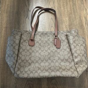 Coach Tan Signature Tote Bag